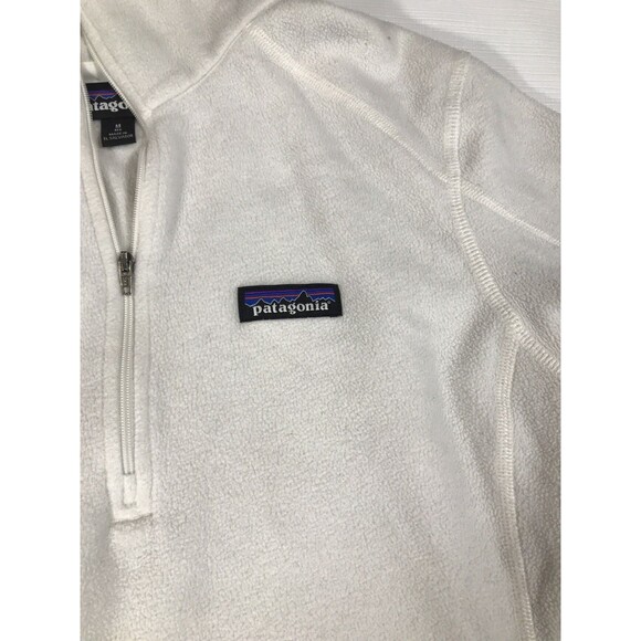 Patagonia Womens 1/4 Zip Fleece Pullover Sz Medium Cream - Picture 4 of 8